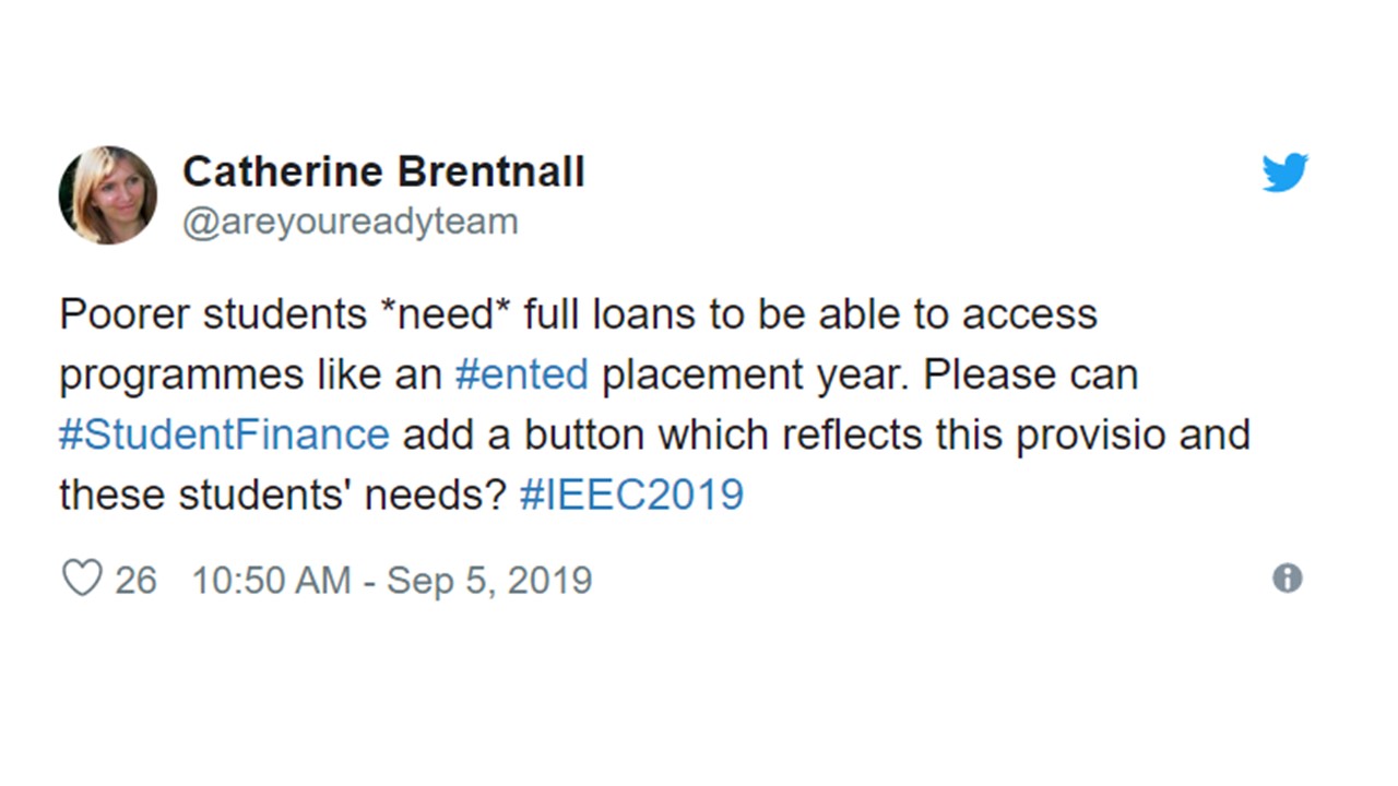 Student Finance Tweet